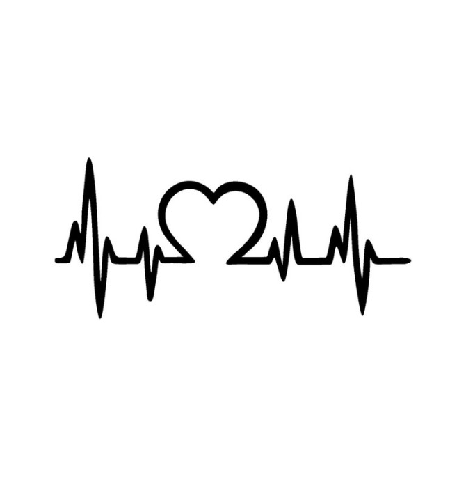 قیمت و خرید استیکردیواری طرح ضربان قلب کد 241