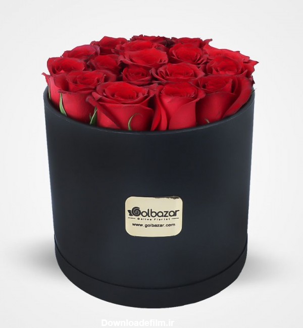 سفارش و خرید آنلاین جعبه‌ گل رز رمانتیک | گل فروشی آنلاین گل بازار