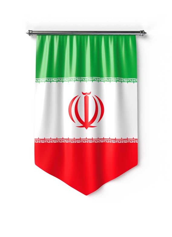 طرح لایه باز پرچم ایران به شکل آویز | تیک طرح مرجع گرافیک ایران