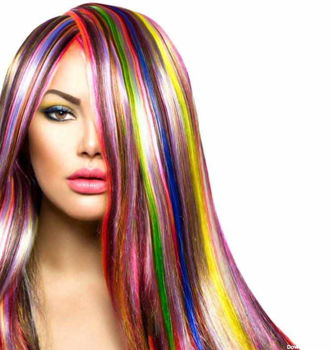 عکس با کیفیت موهای رنگی | تیک طرح مرجع گرافیک ایران