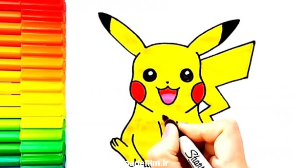 آموزش نقاشی کودکانه _ نقاشی خرگوش خندان با رنگ آمیزی