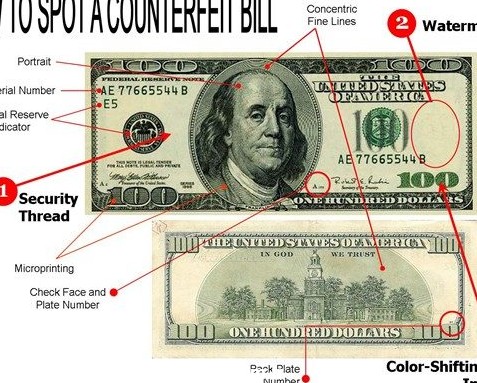 چگونه اسکناس دلار تقلبی را از اصل تشخیص دهیم؟+عکس