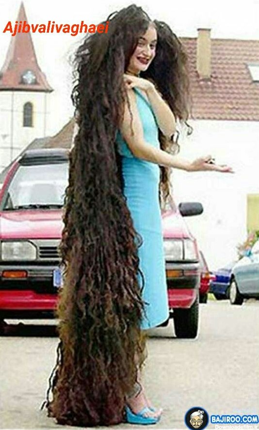 بلندترین موی مدل دار دنیا متعلق به این خانم میباشد👀👧