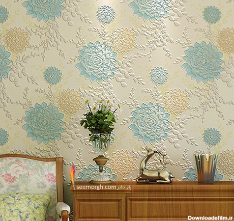 کاغذ دیواری سه بعدی، زیباترین مدل کاغذی دیواری برای اتاق خواب بهاری