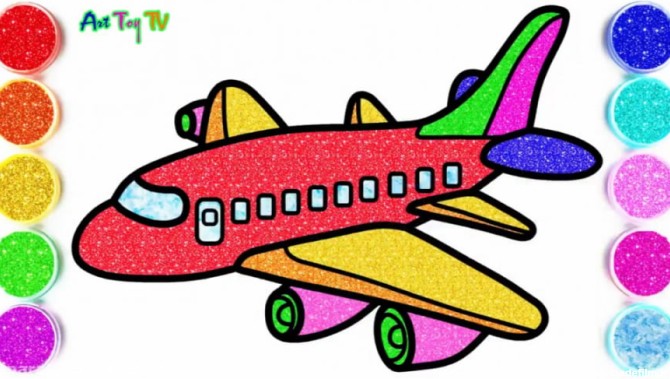 آموزش نقاشی کودکان : هواپیما
