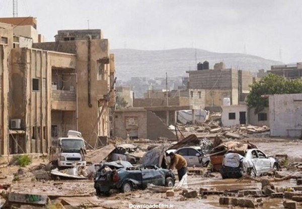 ببینید | ویدیویی آخرالزمانی از طوفان ویرانگر دانیل در لیبی