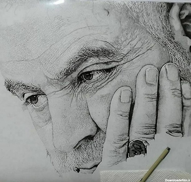 نقاشی چهره شهید «حاج قاسم سلیمانی» با ۶۵ هزار نقطه
