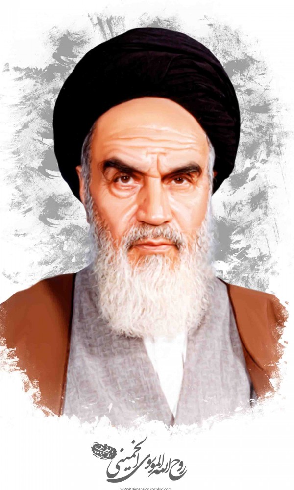 تصویر با کیفیت امام خمینی - پی اس دی پرینت