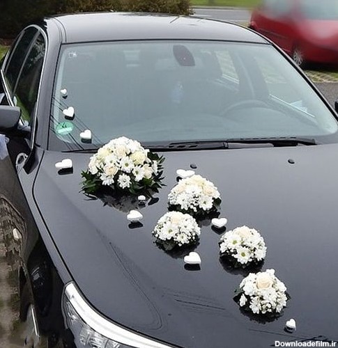 تزیین گل ماشین عروس | با گلهای انتخابی مشتری | گل فروشی شادیچی