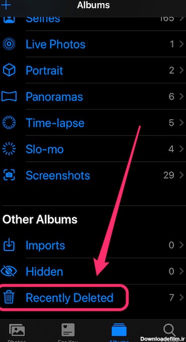 عکس های حذف شده گوشی آیفون کجا میروند