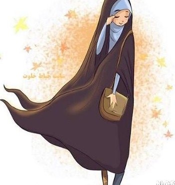 عکس دختر چادری کارتونی برای پروفایل - عکس نودی