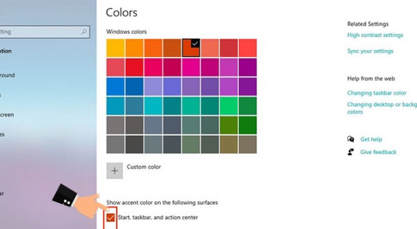 تغییر رنگ نوار ابزار در ویندوز 10