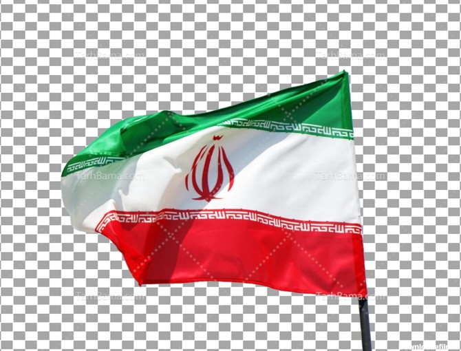 عکس پرچم ایران به اهتزاز درآمده