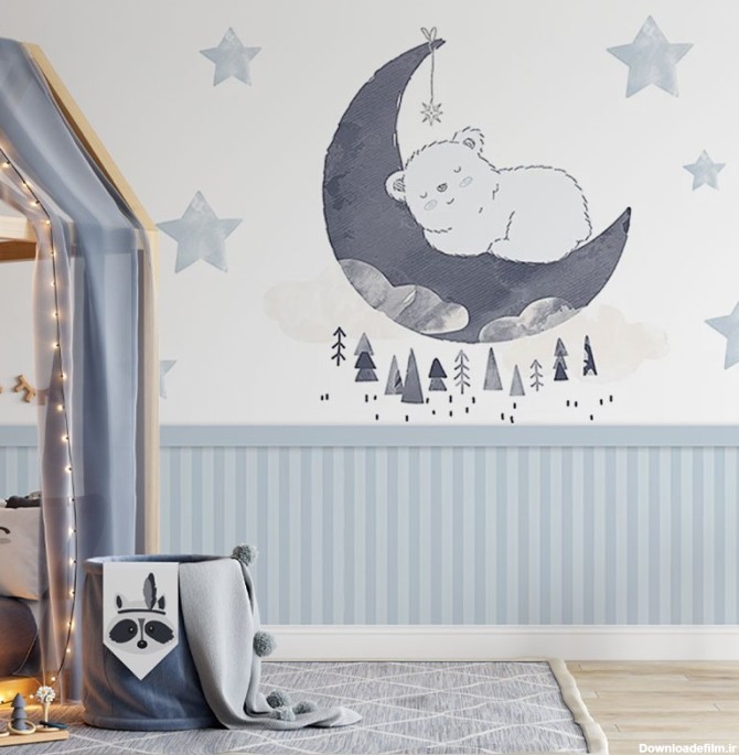 قیمت و خرید پوستر دیواری کودک خرس خوابالو مدل BKW154 | بومرنگ