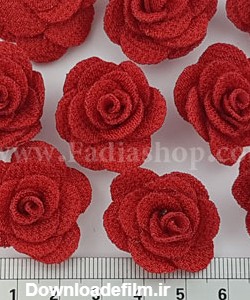 گل رز پارچه ای کوچک قرمز - فروشگاه اینترنتی فادیا