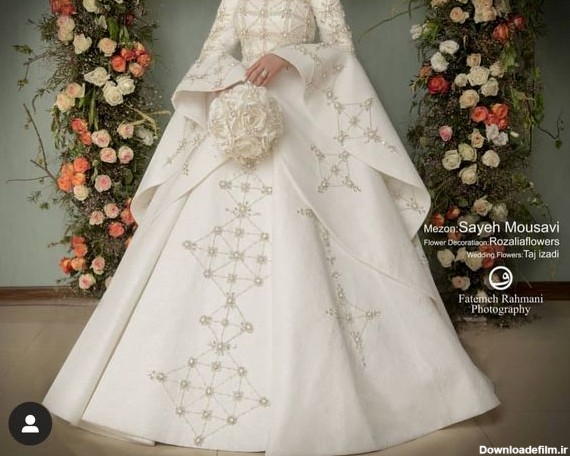 لباس عروس فوق العاده زیبا الهام حمیدی/ عکس