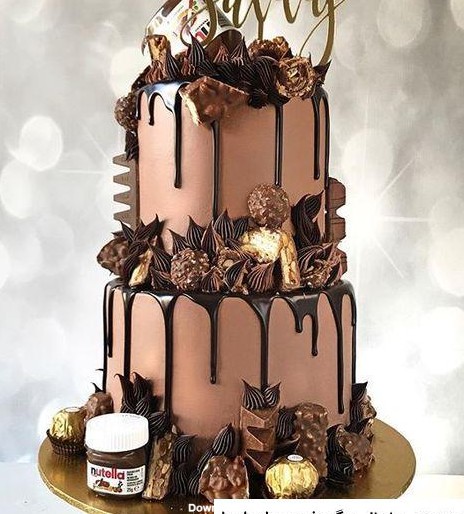 عکس کیک تولد دخترانه شکلاتی شیک