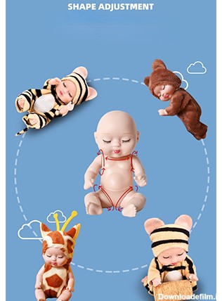 بانومد | قیمت و خرید عروسک نوزاد لباس حیوانی مجموعه 6 عددی