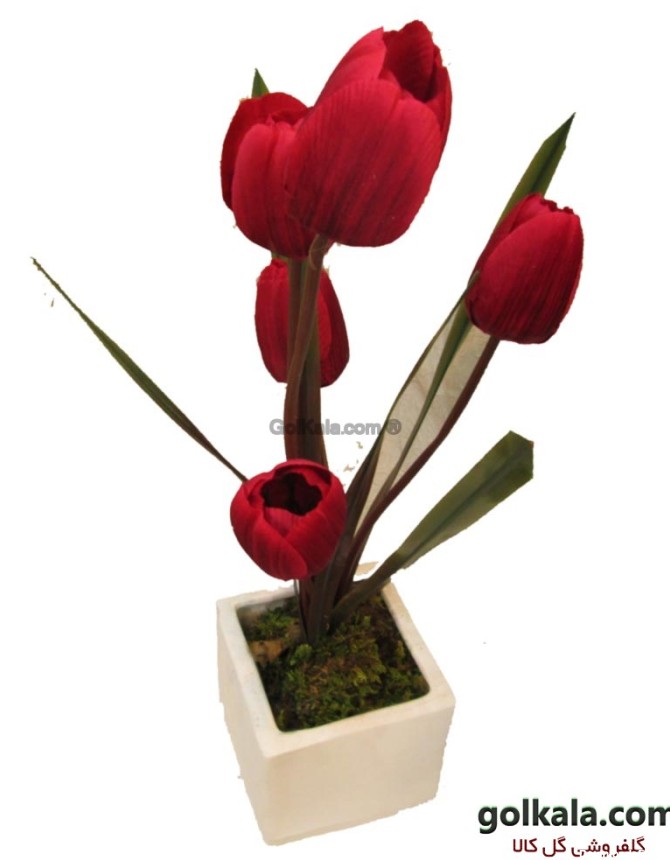 گل لاله قرمز-عکس های زیبا-گل مصنوعی -هدیه شیک- گل زینتی-گل کالا