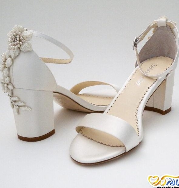 مدل کفش پاشنه کوتاه عروس
