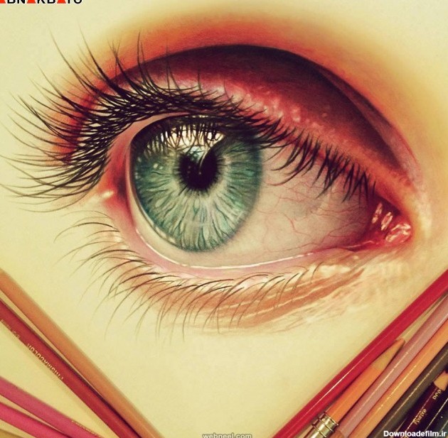 آخرین خبر | طراحی زیبا و واقع بینانه «چشم ها» با مداد رنگی