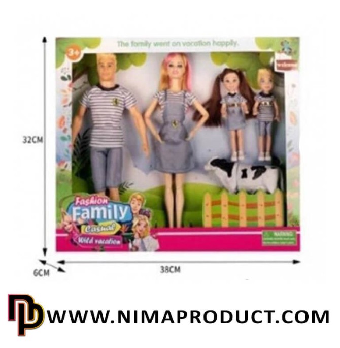 خرید ارزان عروسک باربی خانواده با بچه آیتم 8099 |نیماپروداکت