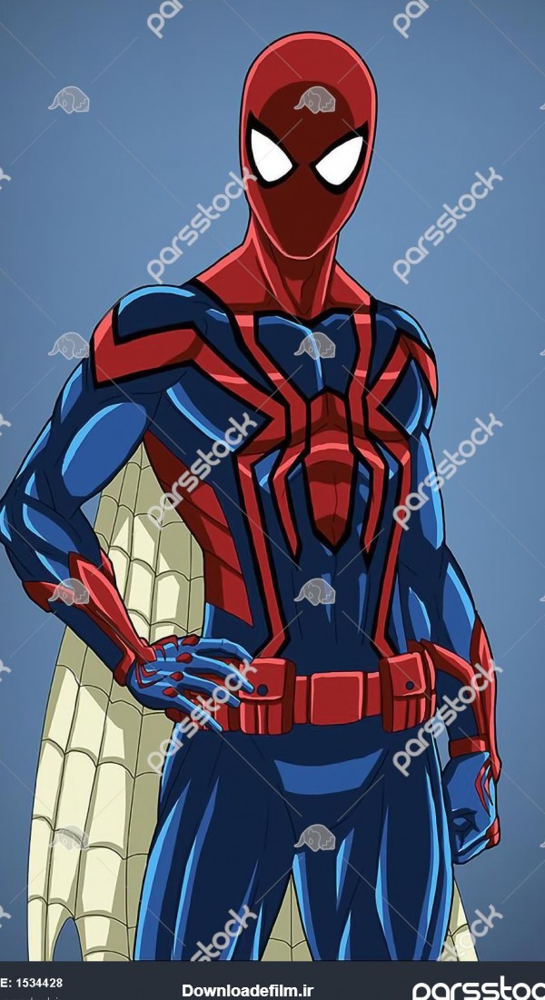 مرد عنکبوتی شنل نقاشی دیجیتال 1534428