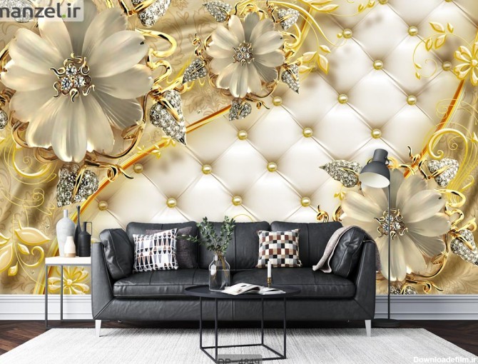 کاغذ دیواری سه بعدی گل طلایی DP-4849 - خرید با بهترین قیمت ...