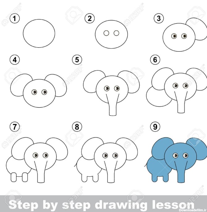 آموزش نقاشی برای کودکان (آموزش مرحله به مرحله نقاشی حیوانات)