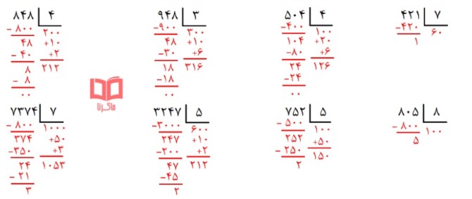 عکس ریاضی تقسیم