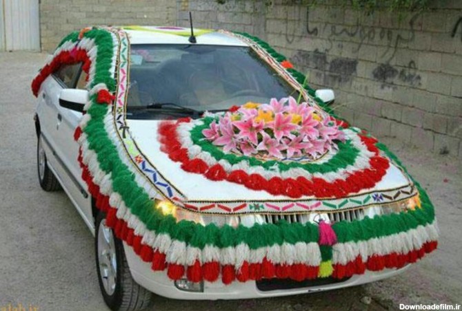 تزئین ماشین عروس به سبک عشایر (عکس)
