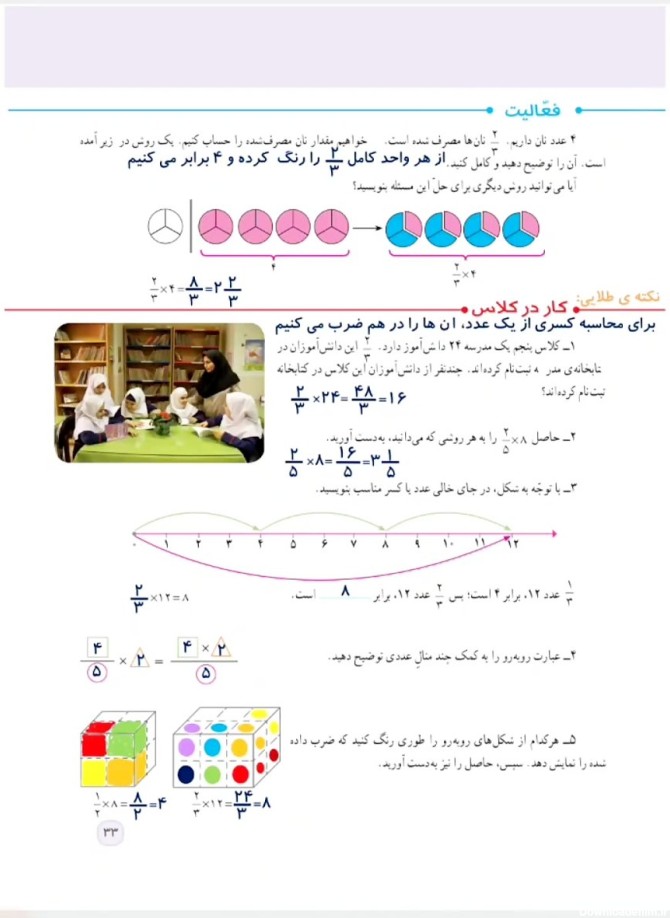مجموعه عکس کتاب ریاضی کلاس پنجم صفحه ۵۴ (جدید)
