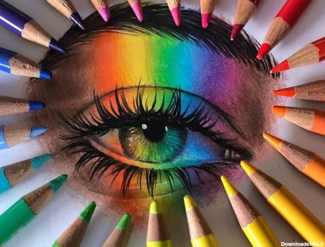 تکنیک بلندینگ و لایه بندی در نقاشی مداد رنگی