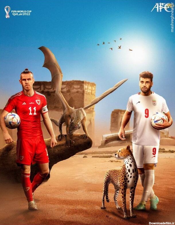 مشرق نیوز - عکس/ پوستر رسمی AFC برای تقابل تیم ملی ولز و ایران