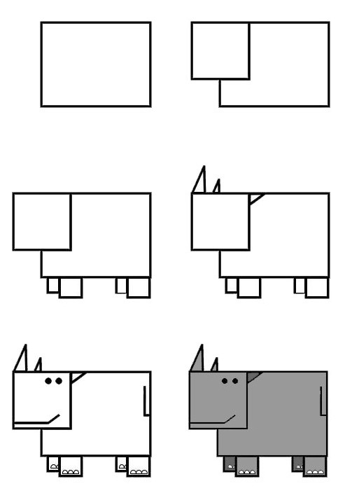 آموزش شکل ساده حیوانات 5