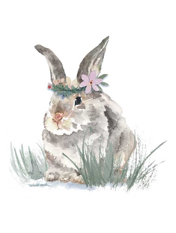 طرح لایه باز کلیپ آرت نقاشی خرگوش طوسی