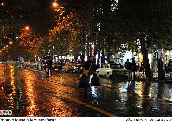 شب بارانی در تهران | خبرگزاری فارس