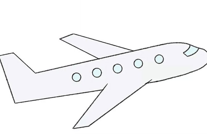 آموزش نقاشی هواپیما کودکانه در چند مرحله ساده