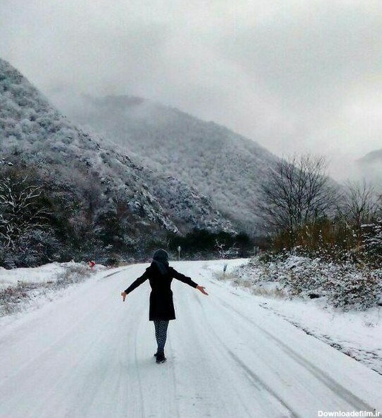 عکس دختر ایرانی تو برف