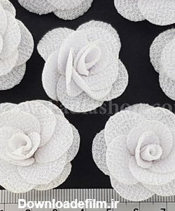 گل رز پارچه ای بزرگ سفید - فروشگاه اینترنتی فادیا