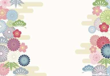 بنر قدیمی ژاپنی گل یا قالب کارت تبریک را دانلود کنید