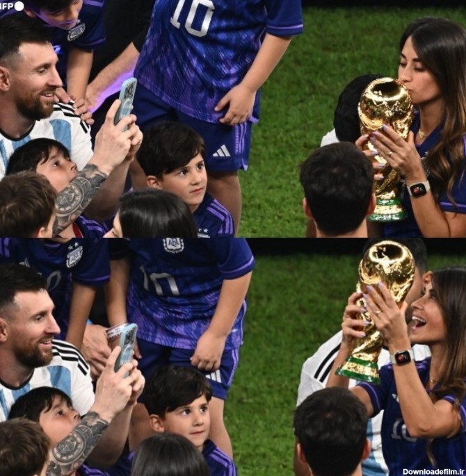 عکس های مسی و همسرش در جام جهانی ۲۰۲۲