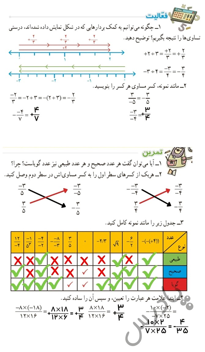 عکس جواب صفحه ۹ ریاضی هشتم