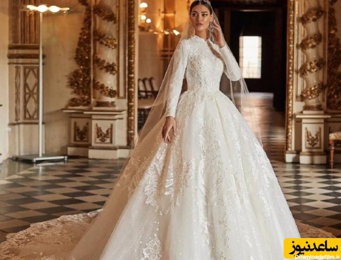 سنگین ترین لباس عروس دنیا از جنس کریستال های گرانبها که 182 کیلو ...