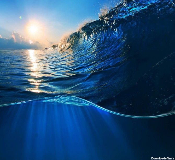 عکس زمینه زیر موج اقیانوس پس زمینه | والپیپر گرام