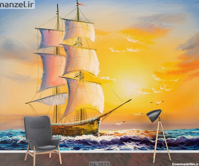 پوستر دیواری طرح نقاشی کشتی DA-2522 - خرید با بهترین قیمت ...