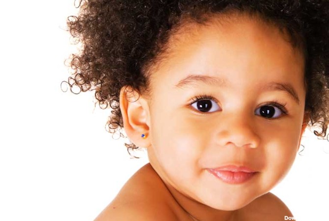 دانلود تصویر با کیفیت چهره تمام رخ کودک مو فرفری | تیک طرح مرجع ...