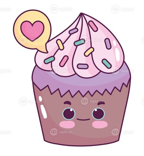 دانلود وکتور غذای ناز کاپ کیک عشق قلب شیرین شیرینی شیرینی شیرینی ...