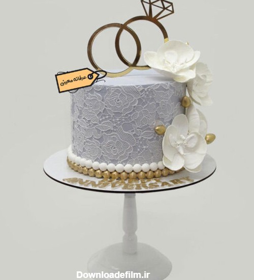 عکس کیک عروس و داماد یک طبقه