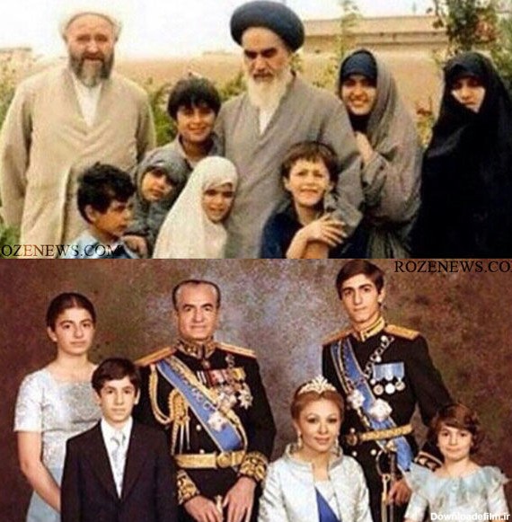 خصوصی ترین عکس از خانواده های شاه و امام (ره) + تصاویر
